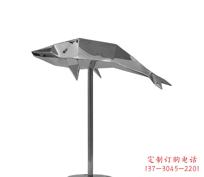 张掖不锈钢海豚雕塑