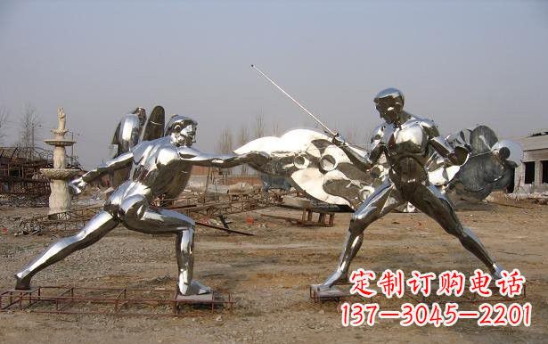 张掖不锈钢雕刻的运动员雕塑