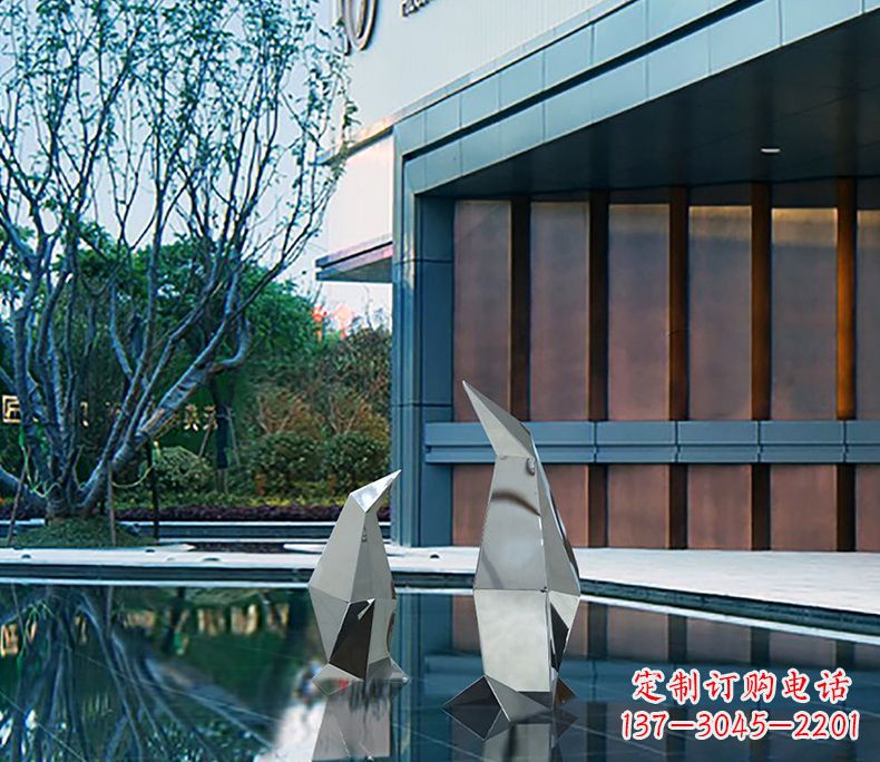 张掖不锈钢企鹅雕塑一件来自大自然的艺术品