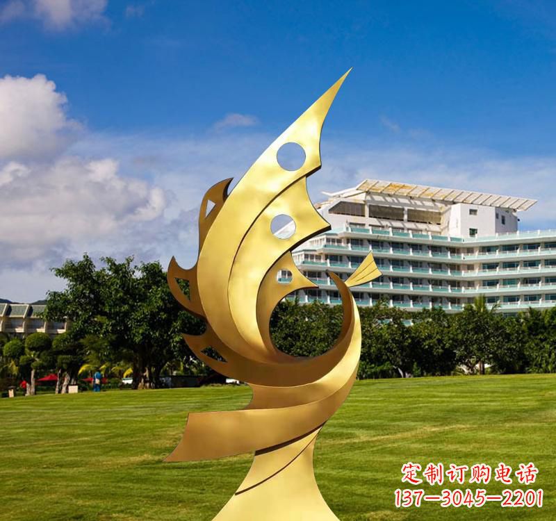 张掖不锈钢凤凰雕塑精致而古典