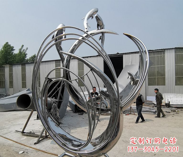 张掖精美不锈钢跃龙门雕塑
