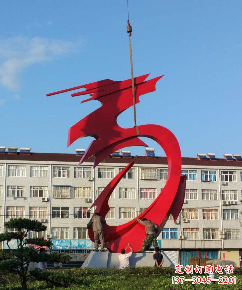 张掖不锈钢龙雕塑展现龙城市景观之美