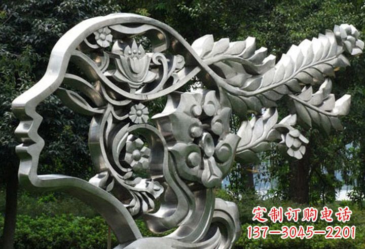 张掖不锈钢美女雕塑一种流行的艺术形式
