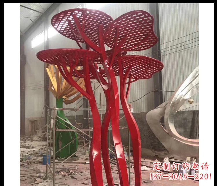 张掖不锈钢蘑菇景观雕塑