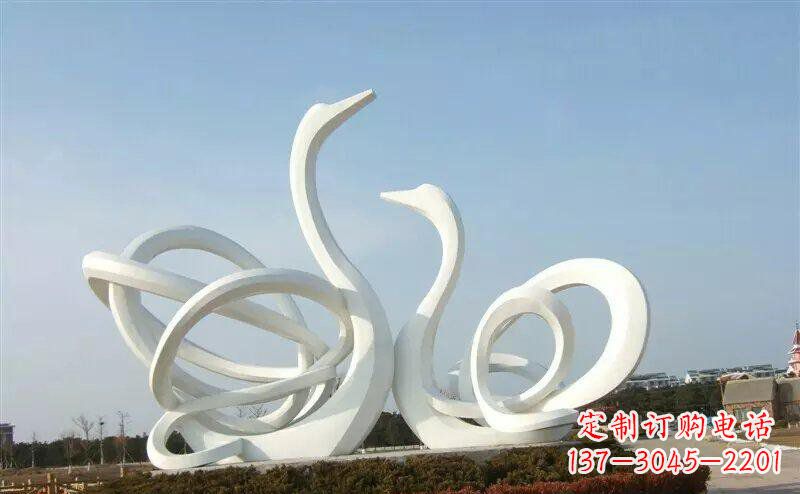 张掖不锈钢制作的天鹅雕塑