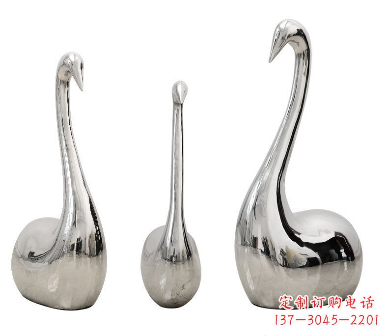 张掖精美不锈钢天鹅雕塑