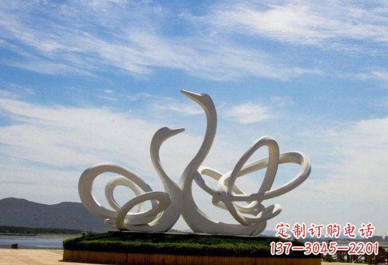 张掖不锈钢制天鹅雕塑