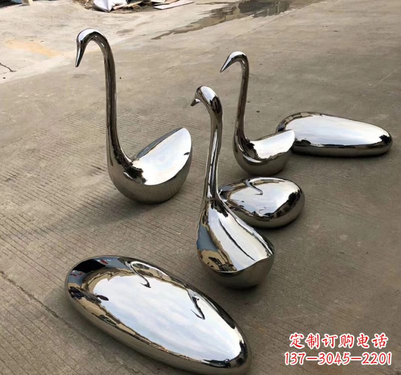 张掖不锈钢仙鹤雕塑精致而古典