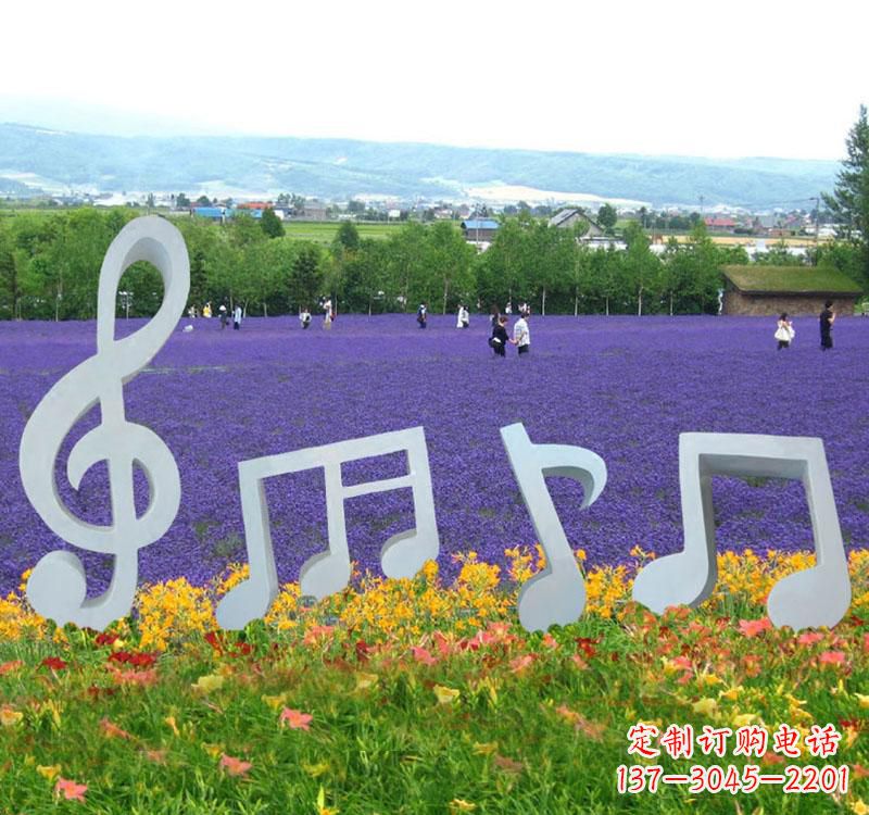 张掖精美不锈钢音符雕塑