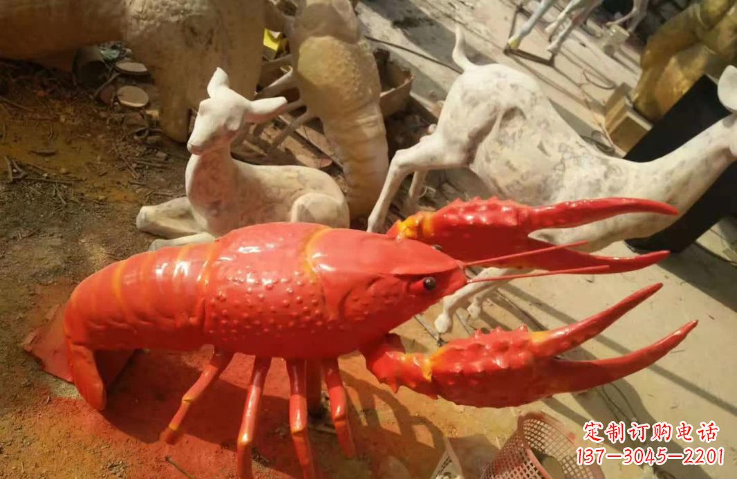 张掖不锈钢大龙虾雕塑象征着力量与美丽