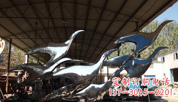 张掖不锈钢大雁雕塑给环境带来生机
