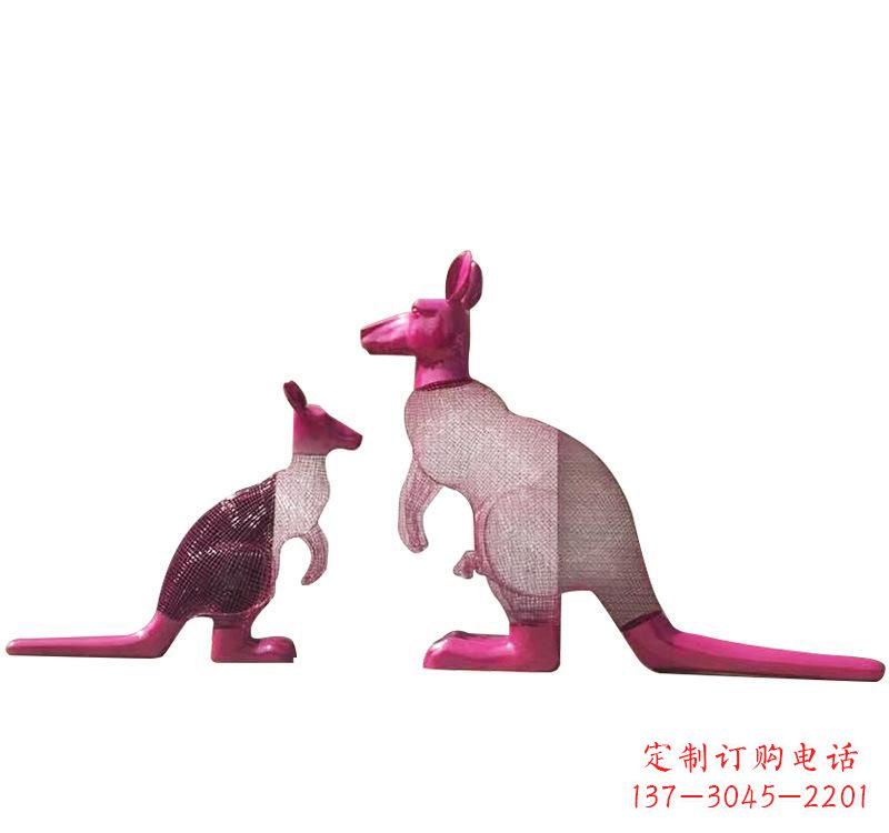 张掖不锈钢袋鼠雕塑——传承澳大利亚文化