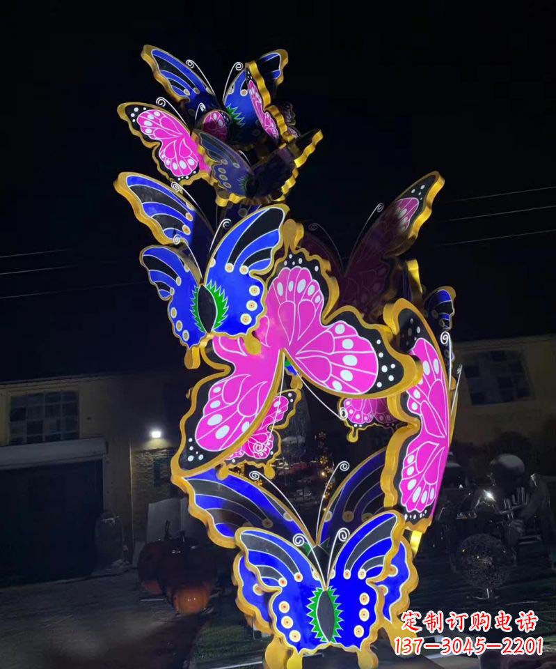 张掖不锈钢蝴蝶雕塑彩绘魅力无限