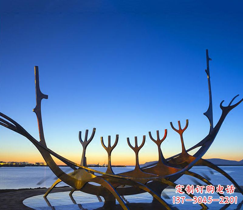 张掖帆船雕塑精致的海洋艺术品