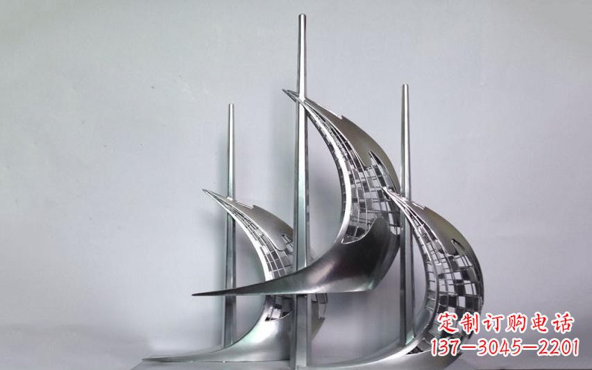 张掖不锈钢帆船雕塑——海洋之旅的象征