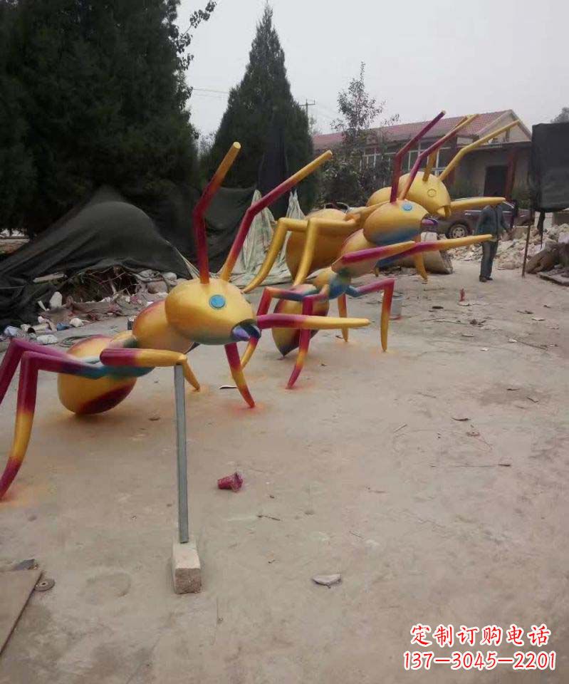 张掖精美的不锈钢蚂蚁雕塑