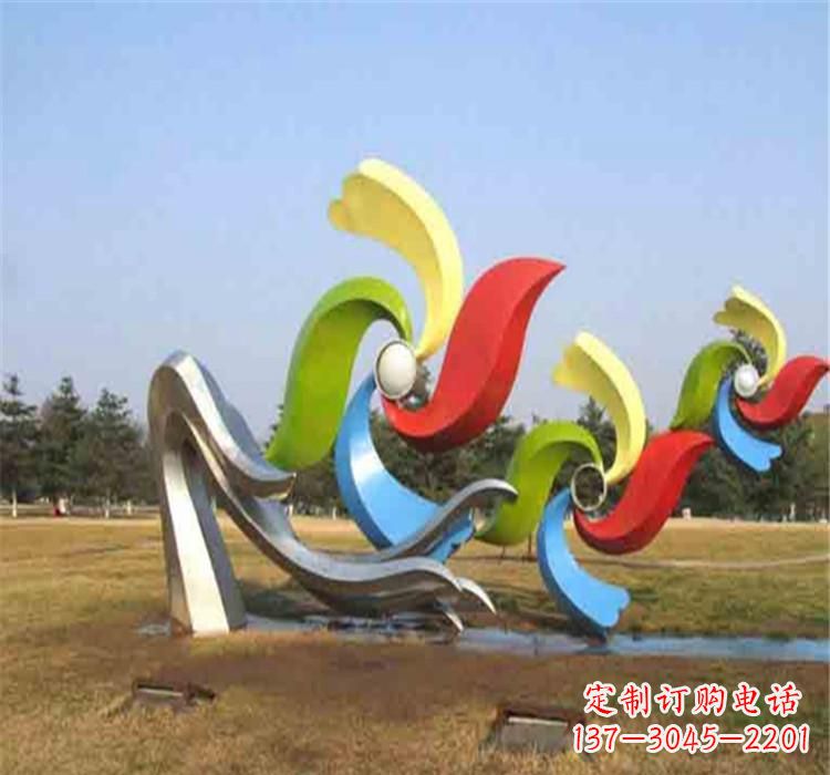 张掖不锈钢风车雕塑绚丽多彩的艺术精品