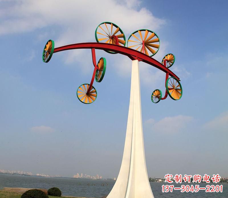 张掖不锈钢风车雕塑艺术美学的完美结合