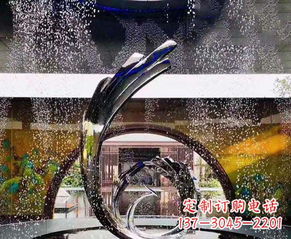 张掖凤凰雕塑优雅的不锈钢艺术