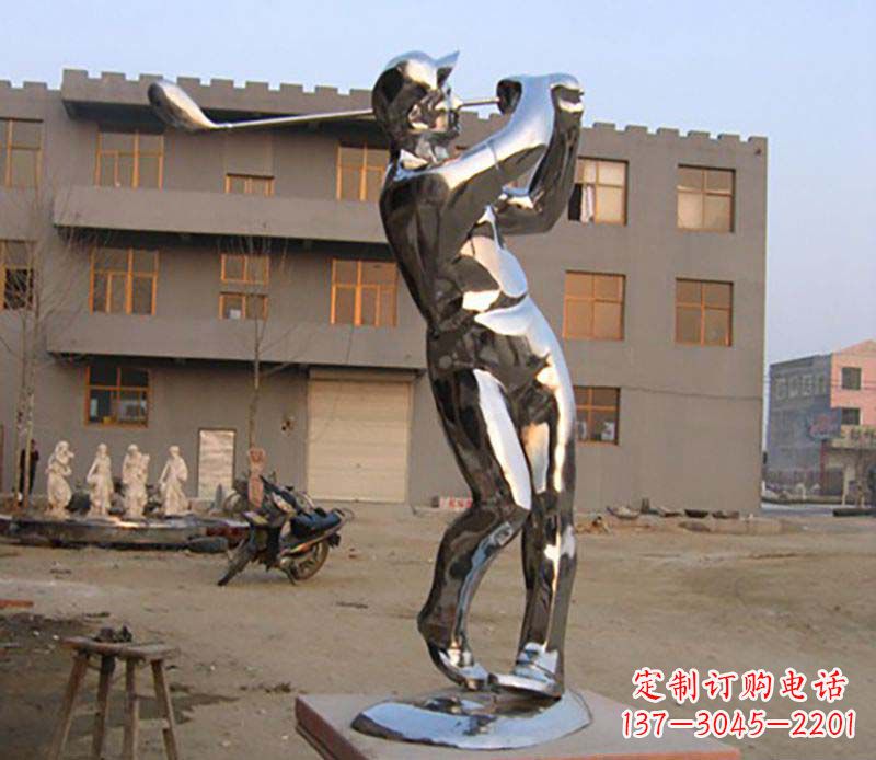 张掖高尔夫雕塑一种不锈钢制作的艺术品