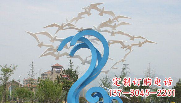 张掖鸽子雕塑不锈钢的象征