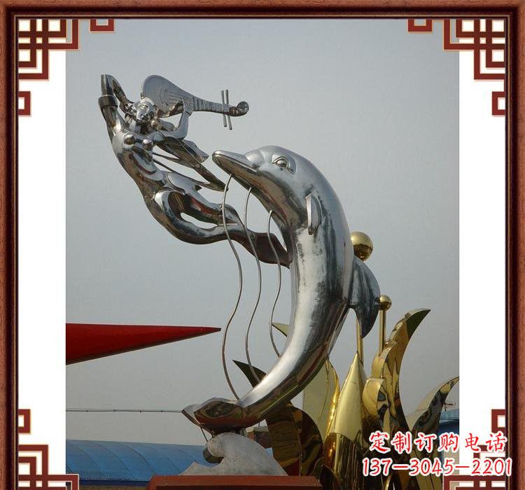 张掖不锈钢海豚雕塑——美丽的海洋艺术