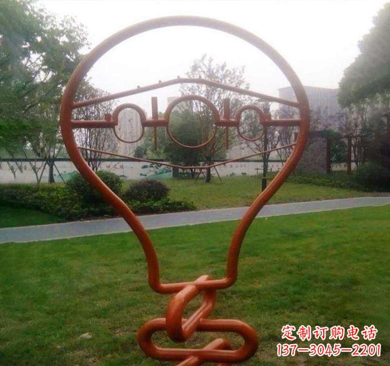 张掖不锈钢灯泡雕塑点亮城市之美