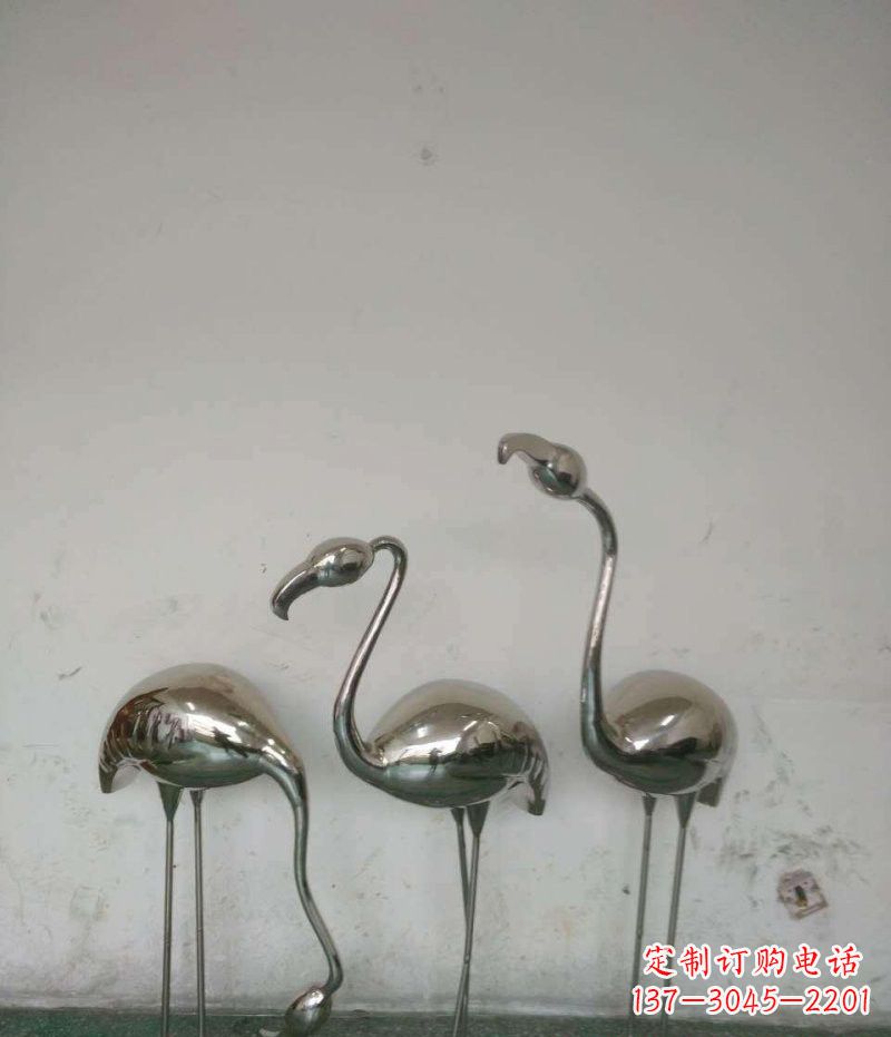 张掖不锈钢火烈鸟雕塑精美的艺术之作