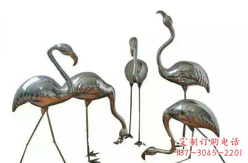 张掖不锈钢火烈鸟雕塑——美丽的自然之美
