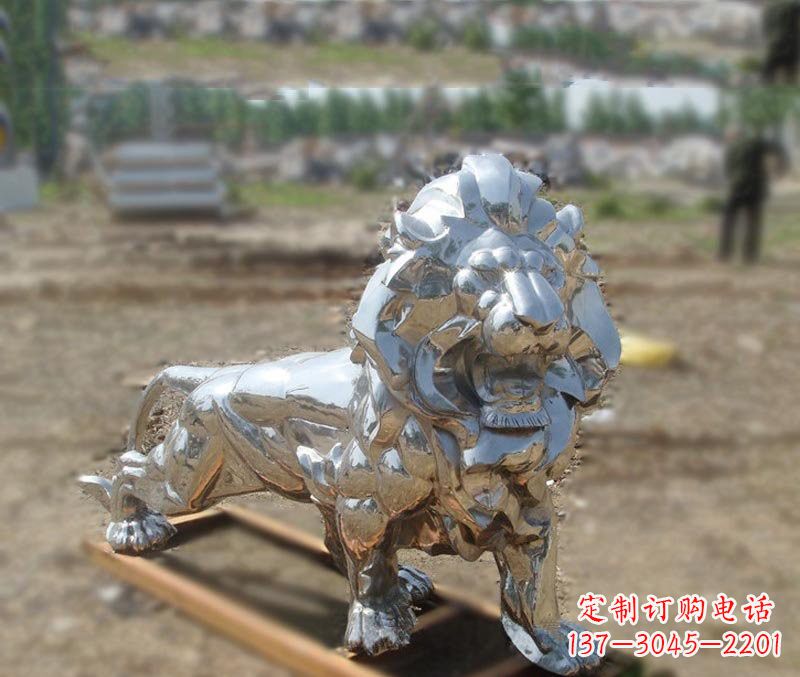 张掖不锈钢雕刻的狮子