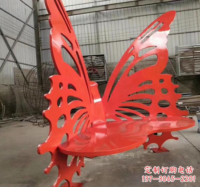 张掖不锈钢蝴蝶座椅雕塑美丽的艺术作品