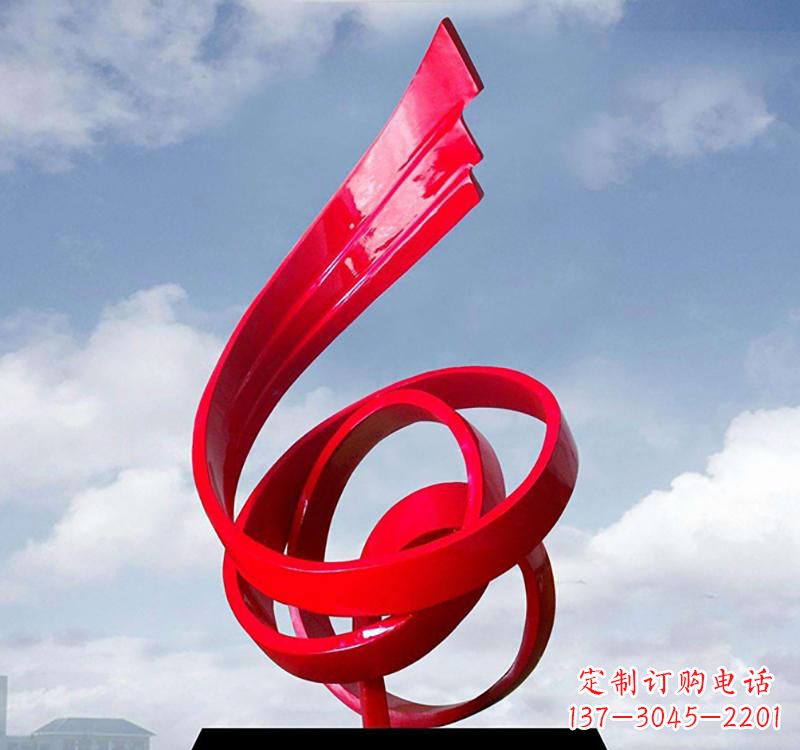 张掖美丽的飘带雕塑——城市的精灵
