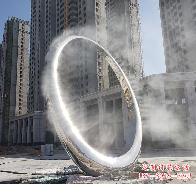 张掖不锈钢圆环雕塑给城市带来独特美感