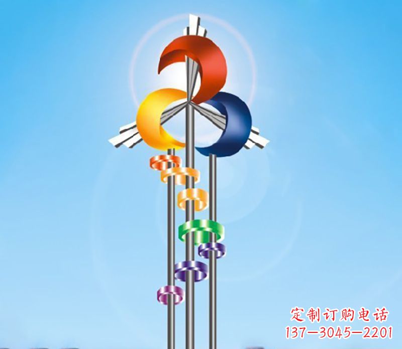 张掖不锈钢风车雕塑精美的艺术之作