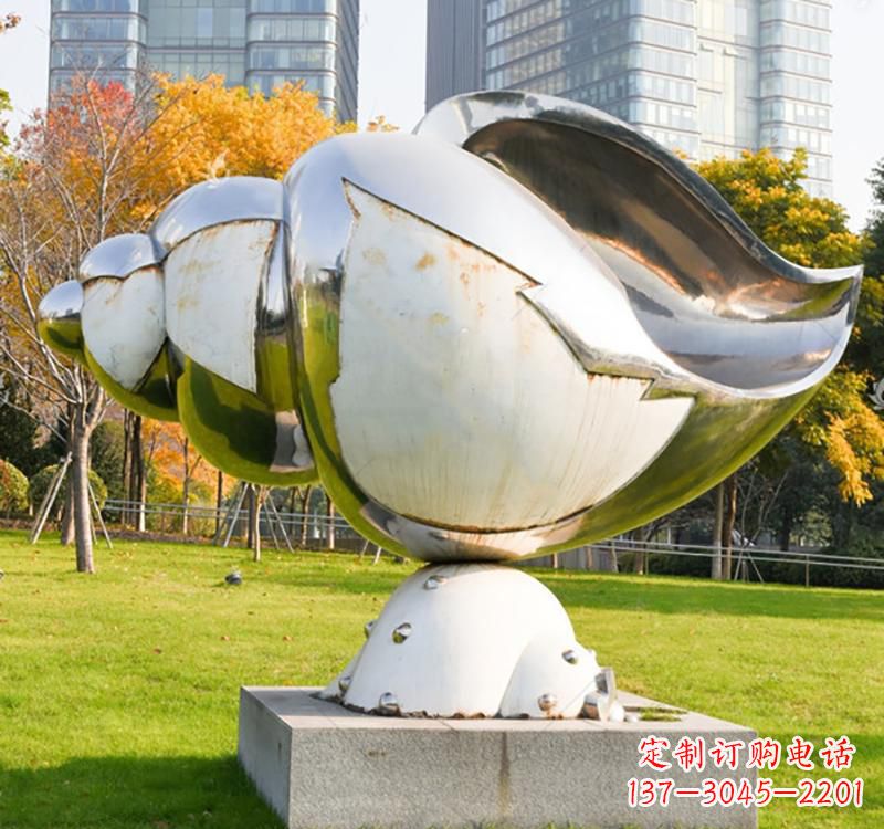 张掖不锈钢海螺雕塑一种独特的艺术形式