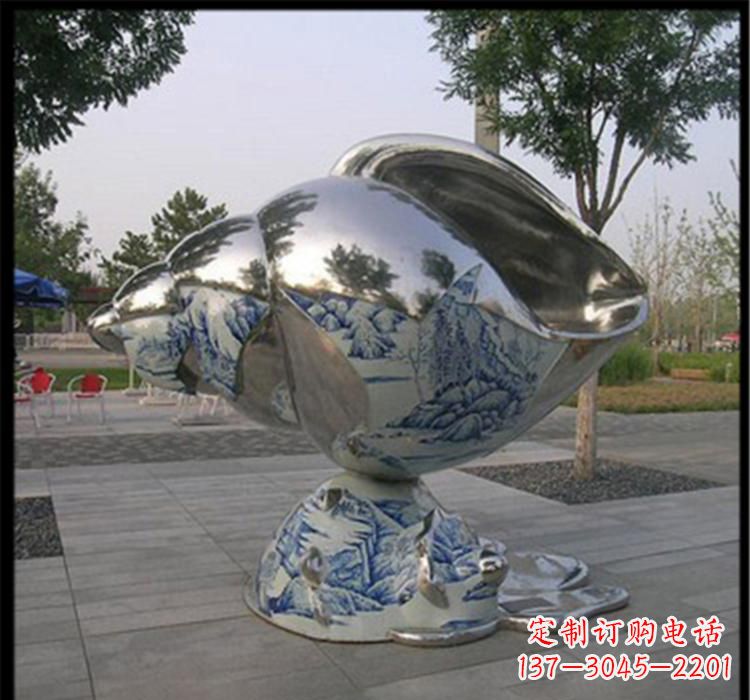 张掖不锈钢海螺景观雕塑精美的海景景观