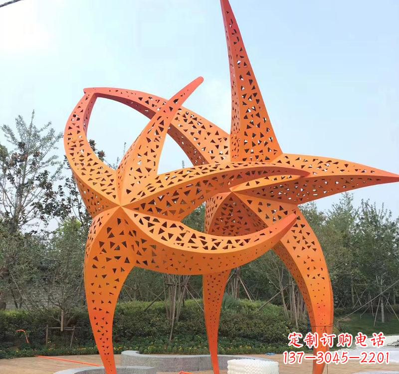 张掖不锈钢海星海洋动物雕塑——美丽的海洋艺术