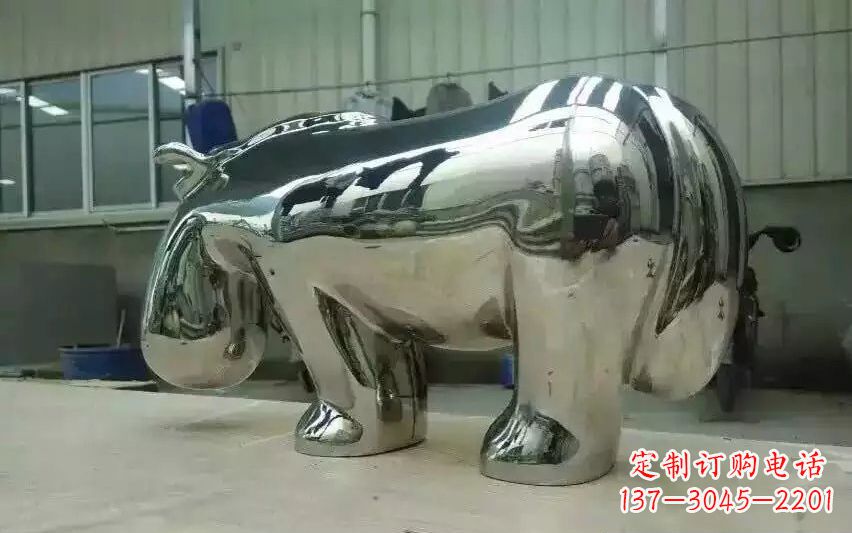 张掖不锈钢河马雕塑美观耐用的艺术品