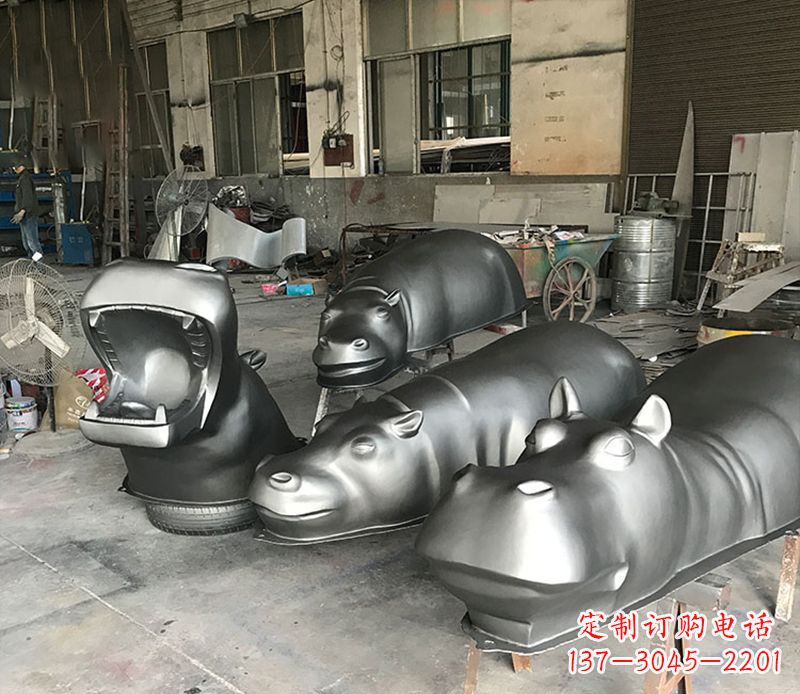 张掖不锈钢河马雕塑——艺术与自然的完美结合