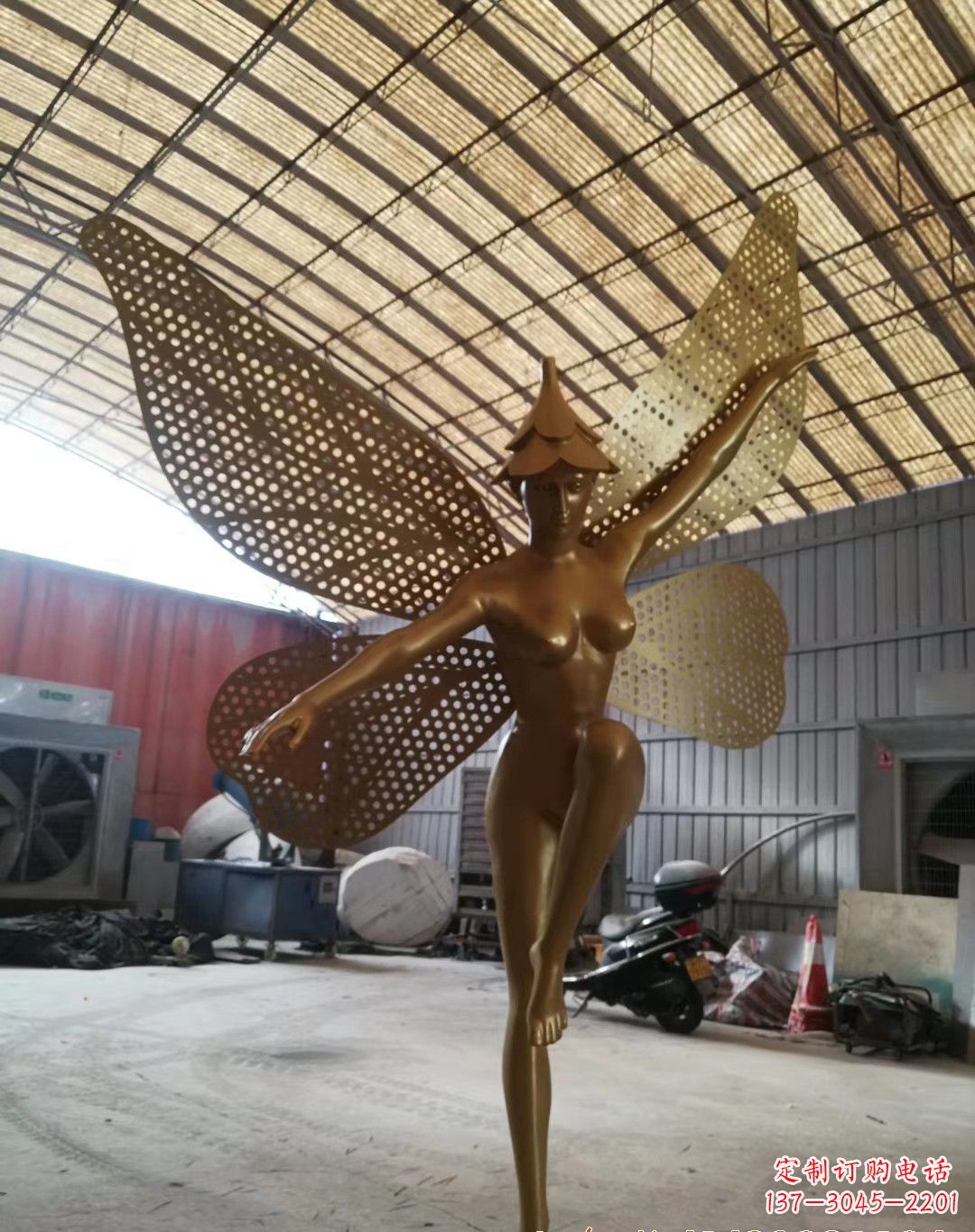张掖不锈钢蝴蝶仙子雕塑精美的美丽之作