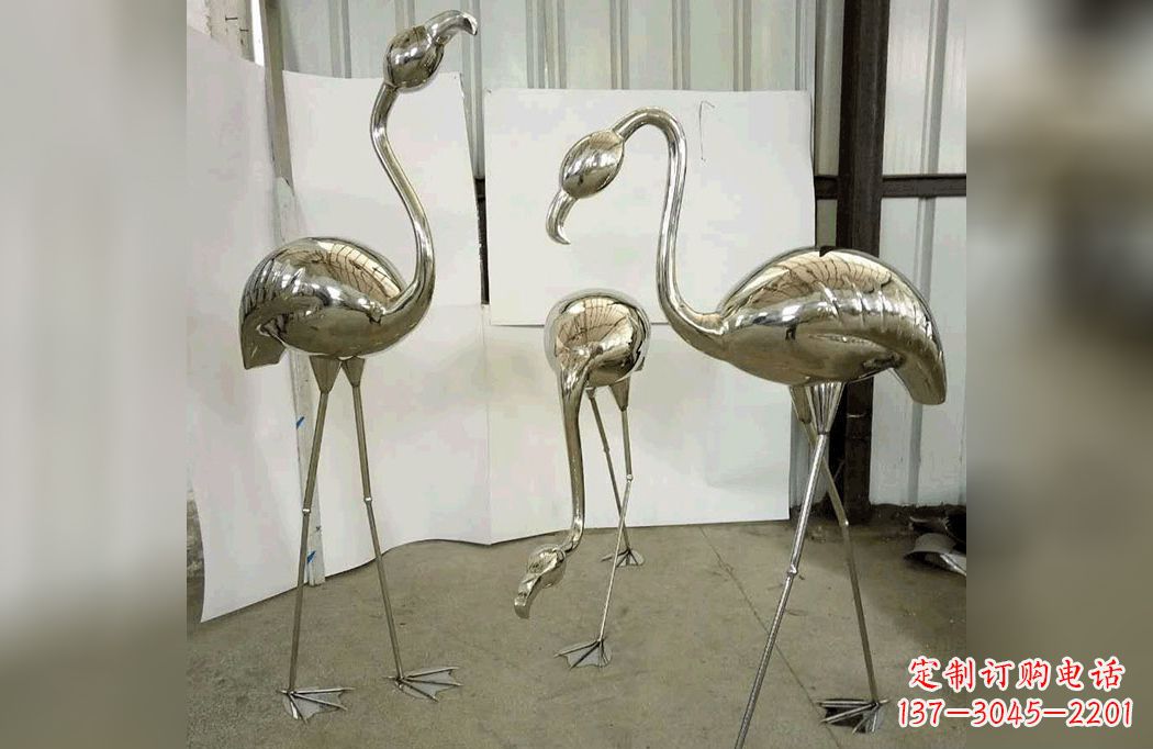 张掖不锈钢火烈鸟——雕塑之美
