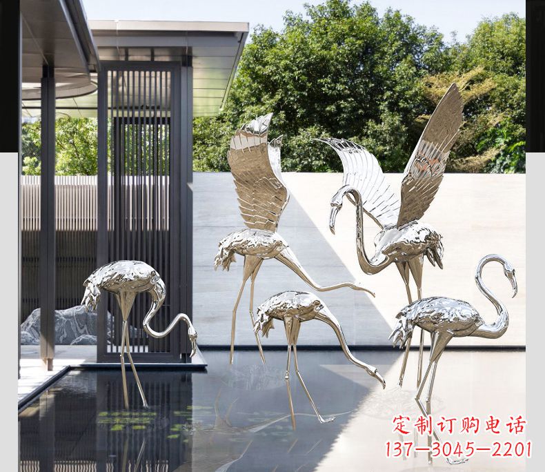 张掖不锈钢火烈鸟雕塑雕刻艺术的精粹