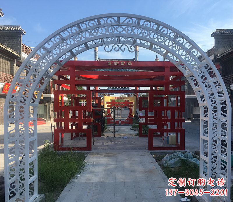 张掖不锈钢拱门雕塑——精美绝伦