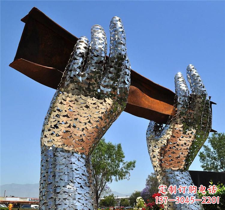 张掖不锈钢拱门雕塑精美绝伦