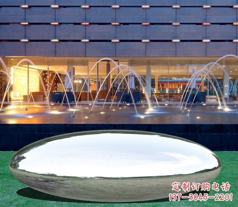 张掖不锈钢镜面鹅卵石雕塑