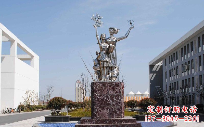 张掖不锈钢学生雕塑——记录学生成长的精美艺术品