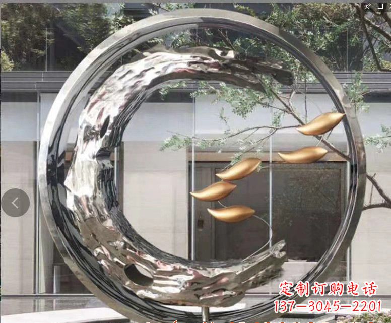 张掖不锈钢鲤鱼跃龙门——一座精美的雕塑