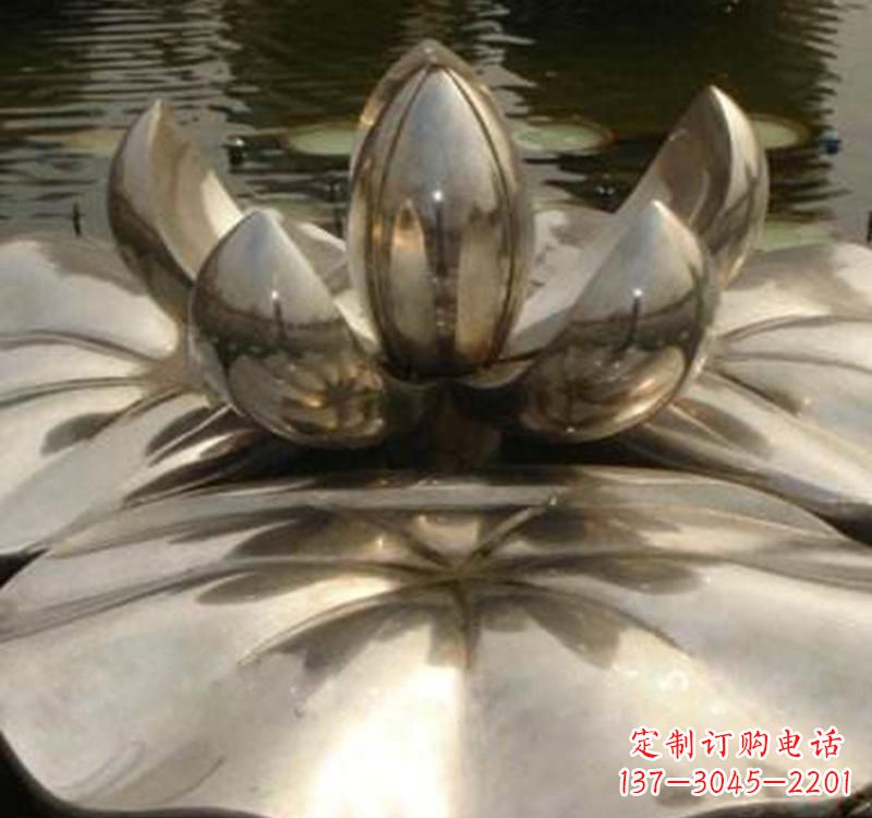 张掖不锈钢莲花喷泉雕塑艺术结合新技术
