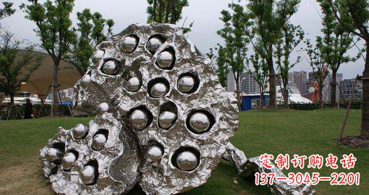 张掖不锈钢莲蓬精美雕塑铸就华丽景观