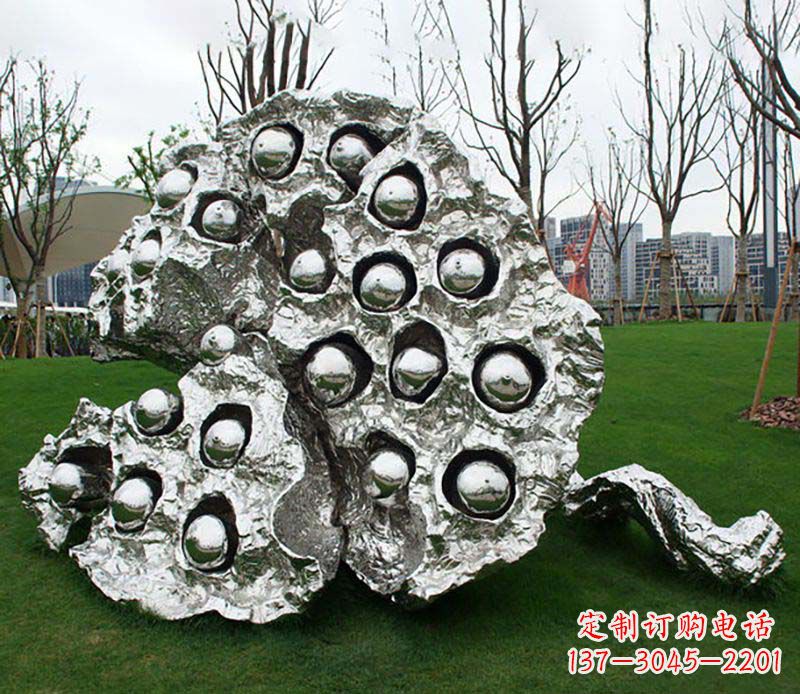 张掖不锈钢莲蓬雕塑——精美极致的艺术品